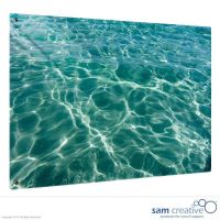 Pizarra de Vidrio Sólida Agua 50x50 cm