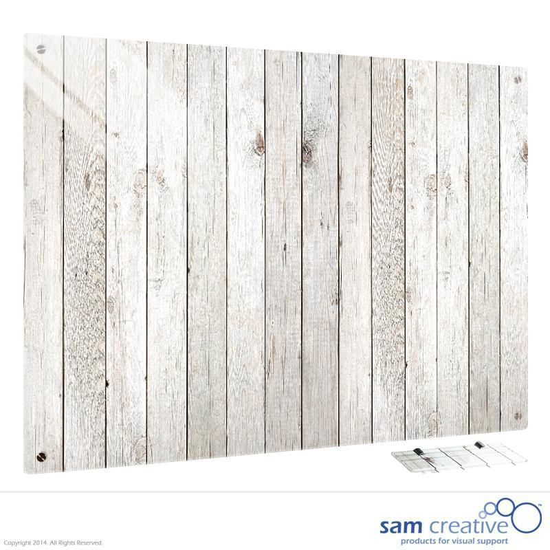 Pizarra de Vidrio Madera Clara 60x120 cm